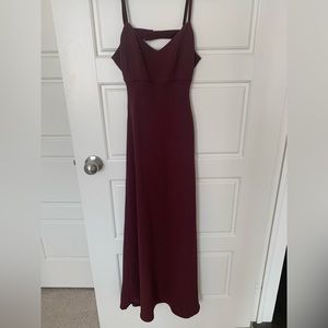Wilfred Jeanie Burgundy/Maroon Open Back Fitted Dress Sz 2